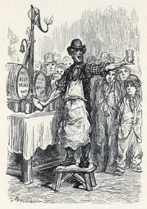 Ginger bierverkoper in de jaren 1870 door Gustave Dore